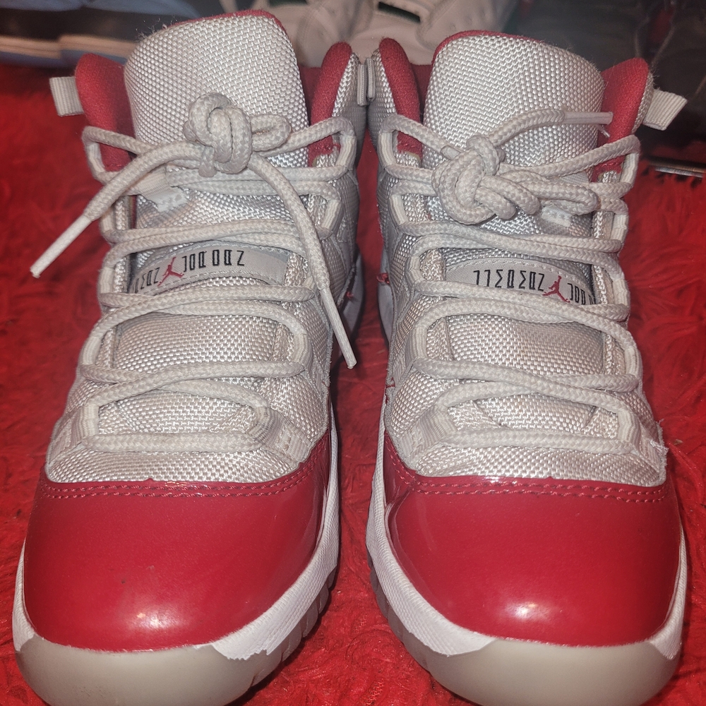 Jordan Kids Red and Gray Sneakers